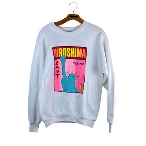 Vintage Fruit of the Loom Made in USA Hiroshima East 1990 Crew Band Sweater